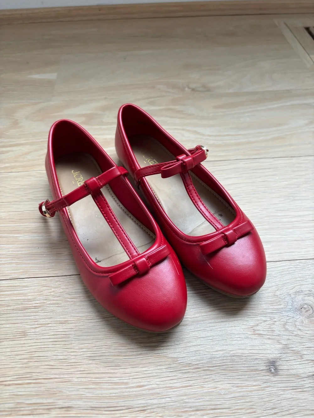J.Crew bow T-strap Mary Jane flats - Size 13